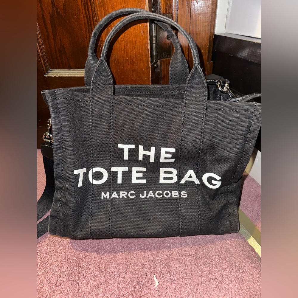 Marc Jacobs Black Canvas Tote Bag